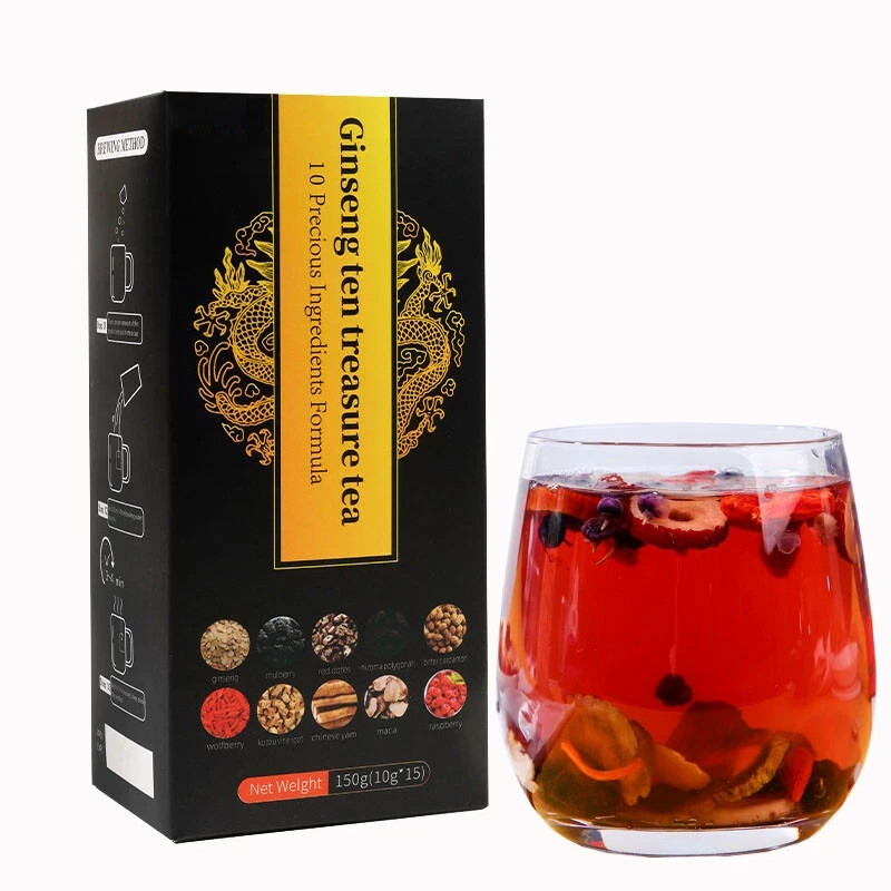 Kidney Ginseng Five Treasure Tea -Eight Treasure Tea with Wolfberry & Mulberry