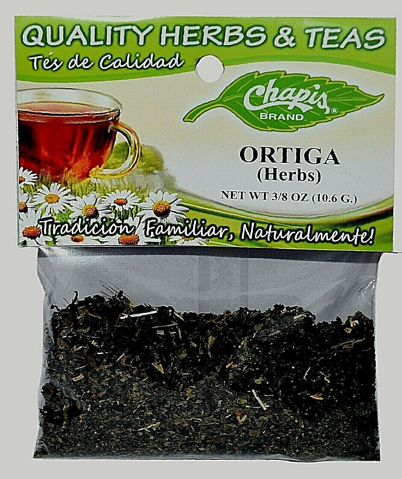 CHAPIS HIERBAS HERBS ORTIGA Net Wt. 3/8 oz. (10.6 g) 3,6,12 Packs