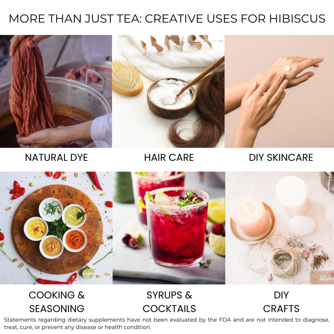 Organic Hibiscus Flowers, Cut&Sifted – Herbal Tea & Culinary Use, Caffeine Free
