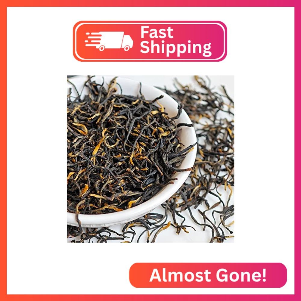 Teavivre Premium Golden Monkey Black Tea Loose Leaf Chinese Black Tea – 3.5oz /