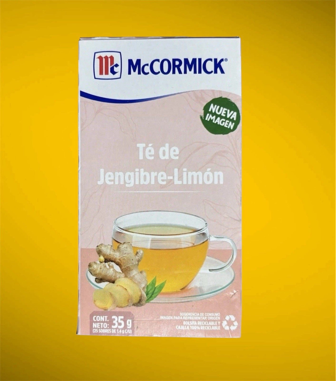 Gengibre-Limon/ Ginger-Lemon 20 Packets 1.4g Each Net. Total 35g Mccormick