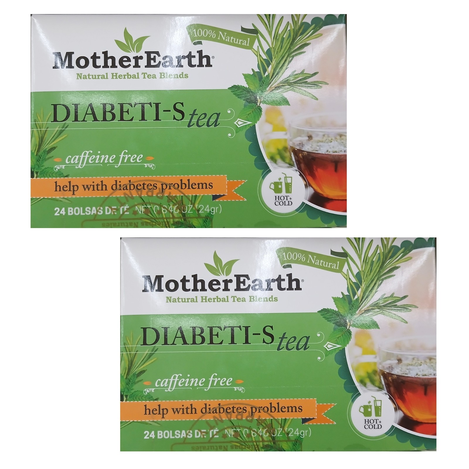 Mother Earth Diabetis Tea Support Diabetis Caffeine Free Herbal Blend 48 Bags