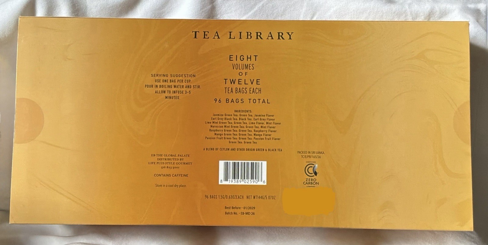 EB The Global Palate Tales of Teas Assorted Tea Library 96 Bags Sri Lanka Gift