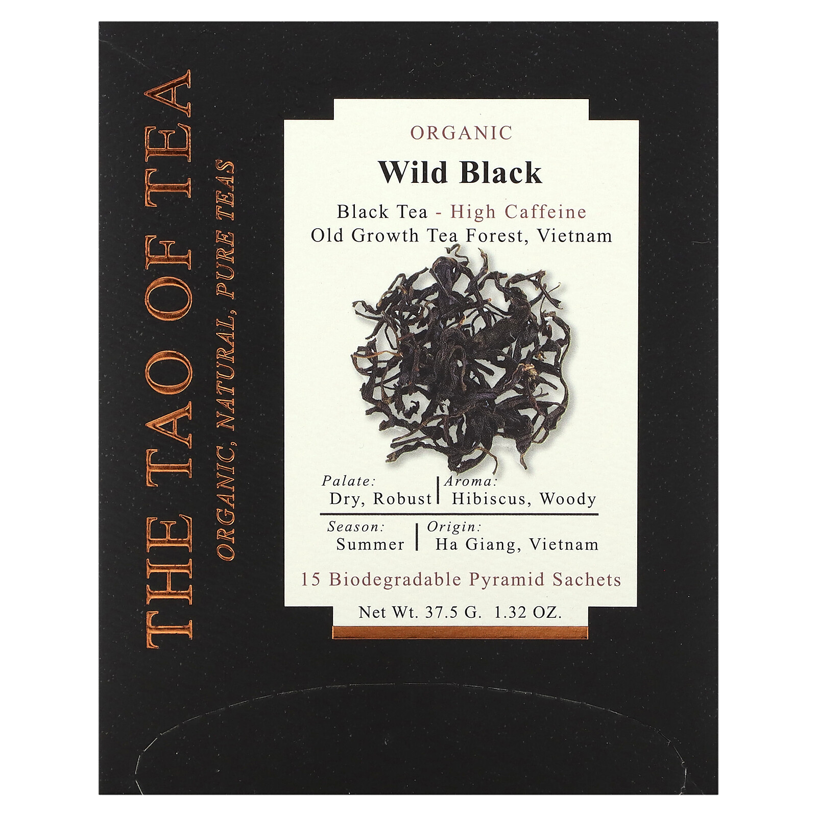 Organic Black Tea, Wild Black, 15 Pyramid Sachets, 1.32 oz (37.5 g)