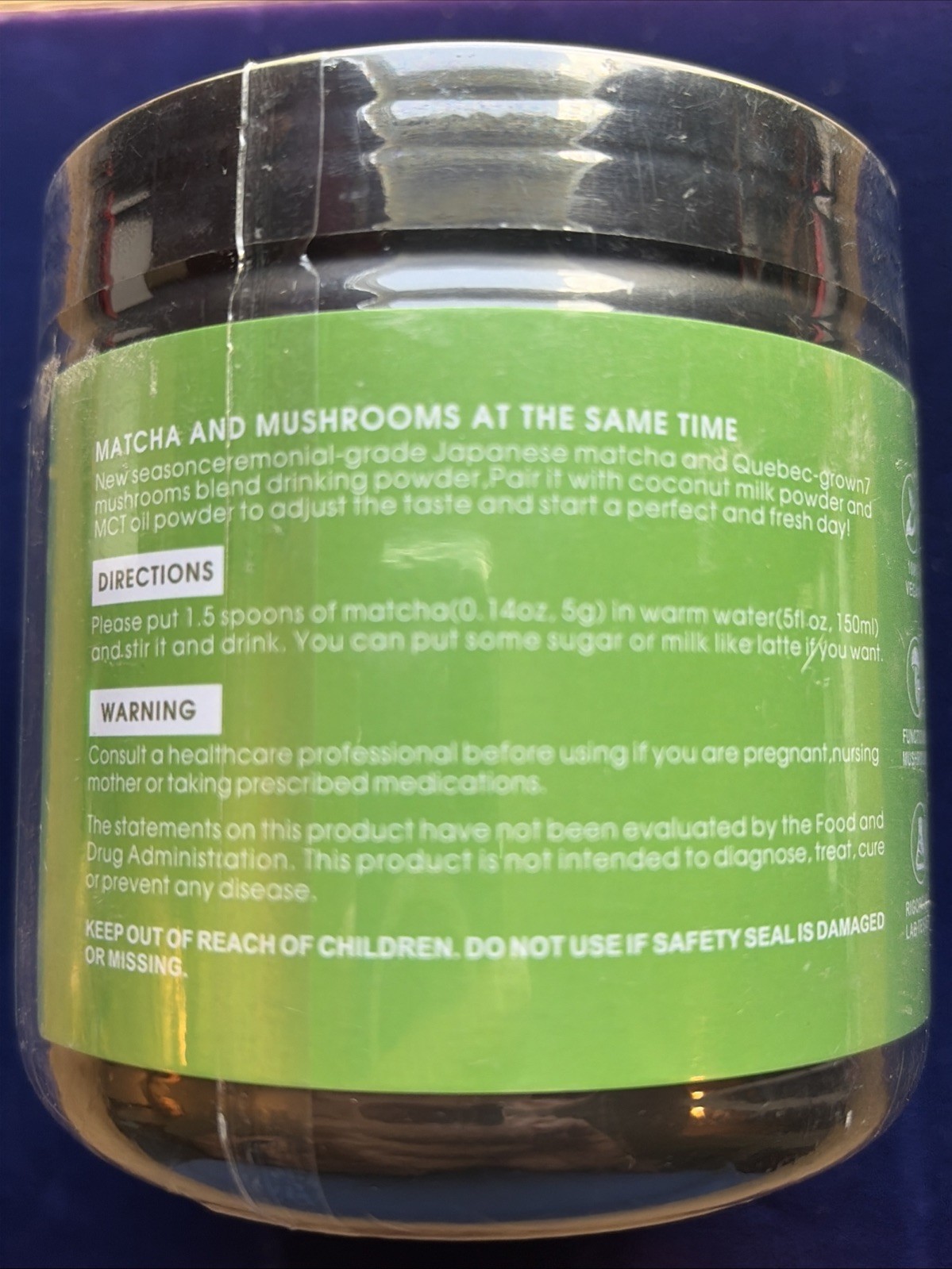 SciNutr Mushroom Matcha Japanese Ceremonial Matcha & 7 Natural Mushrooms