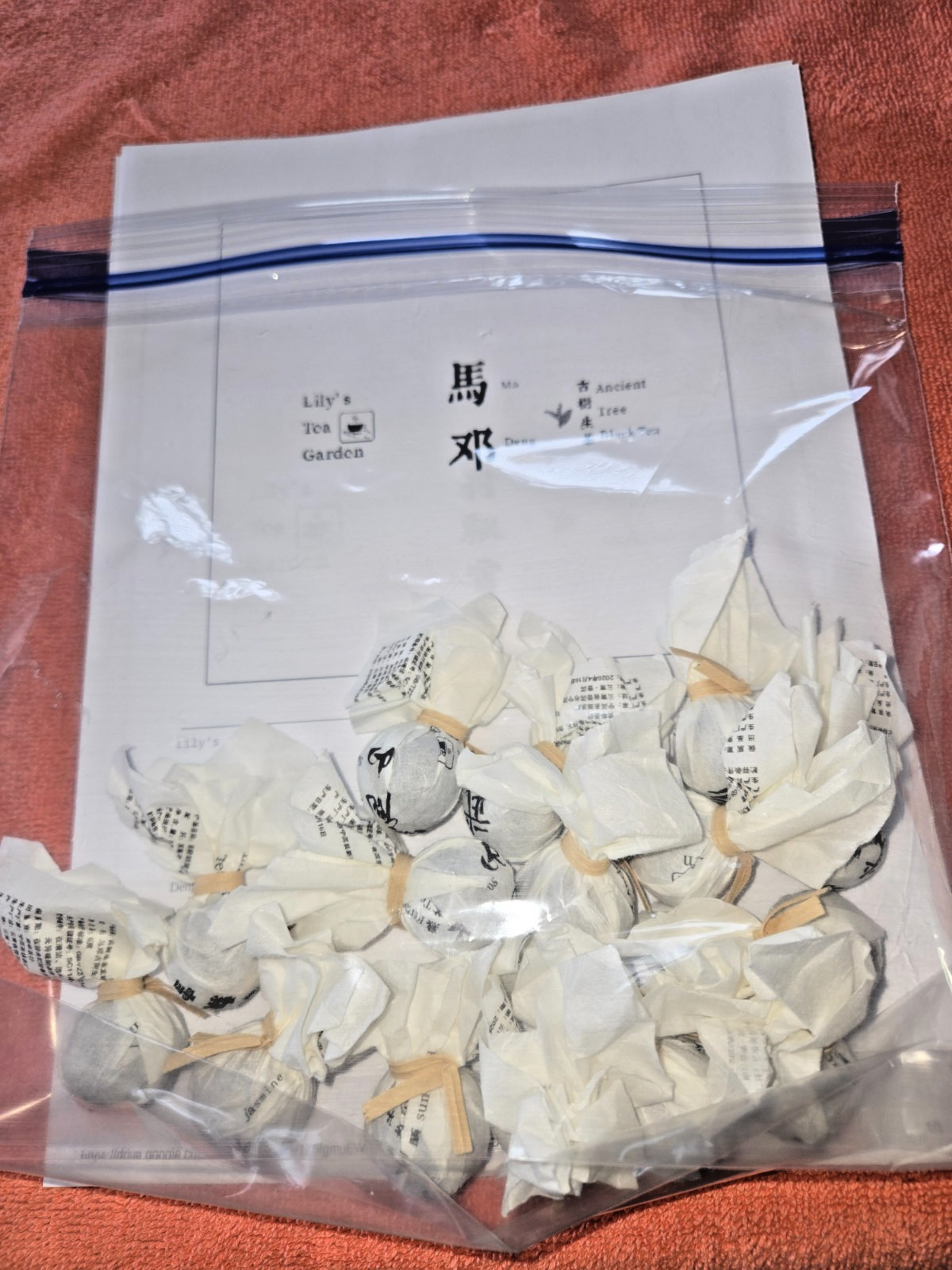 YUNNAN PU’ER DRAGON BALL TEAS HAND ROLLED 5 FLAVORS PACK of 15 .3oz INDIVIDUALLY