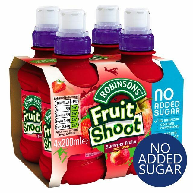 Robinsons Fruit Shoot Summer Fruits No Added Sugar – 4 x 200ml (27.05fl oz)