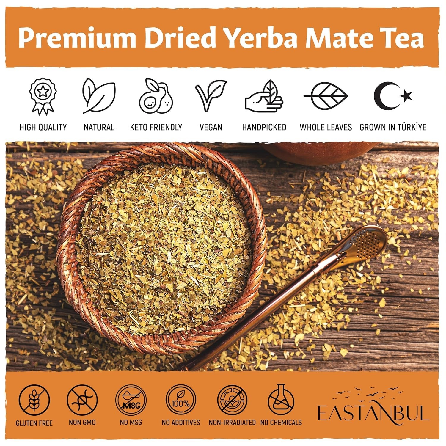 Energizing Yerba Mate Tea 2.8oz Loose Leaf – Caffeinated Coffee Alternative