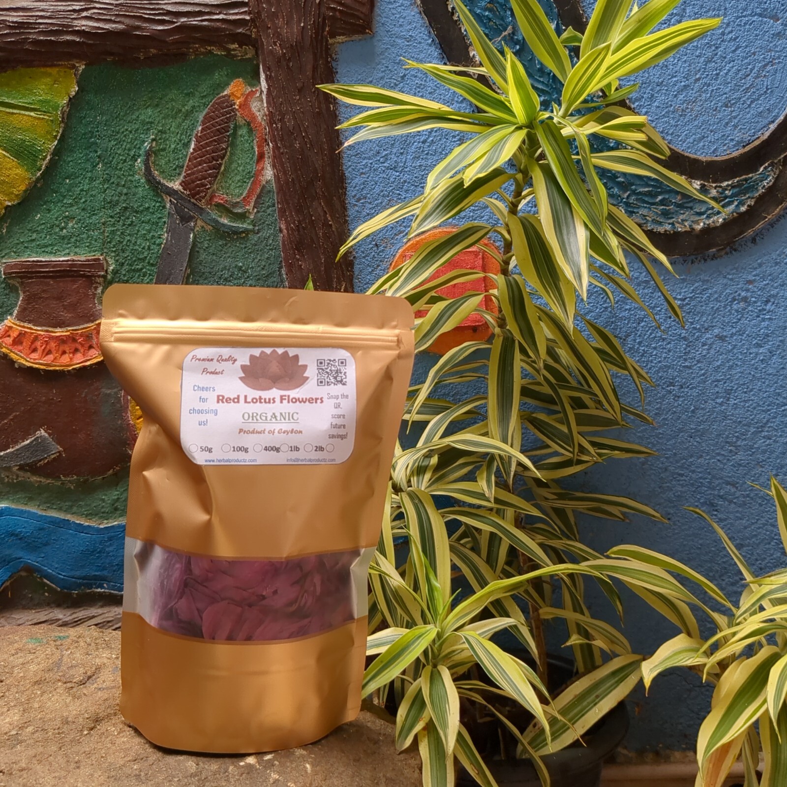 Dried Red Lotus| Nymphaea Rubra 100% Hand Picked Ceylon Natural Organic Herb Tea