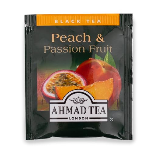 Ahmad Tea Peach Passion Fruit Black Tea Bags 20 Count Awards Winning Flavor