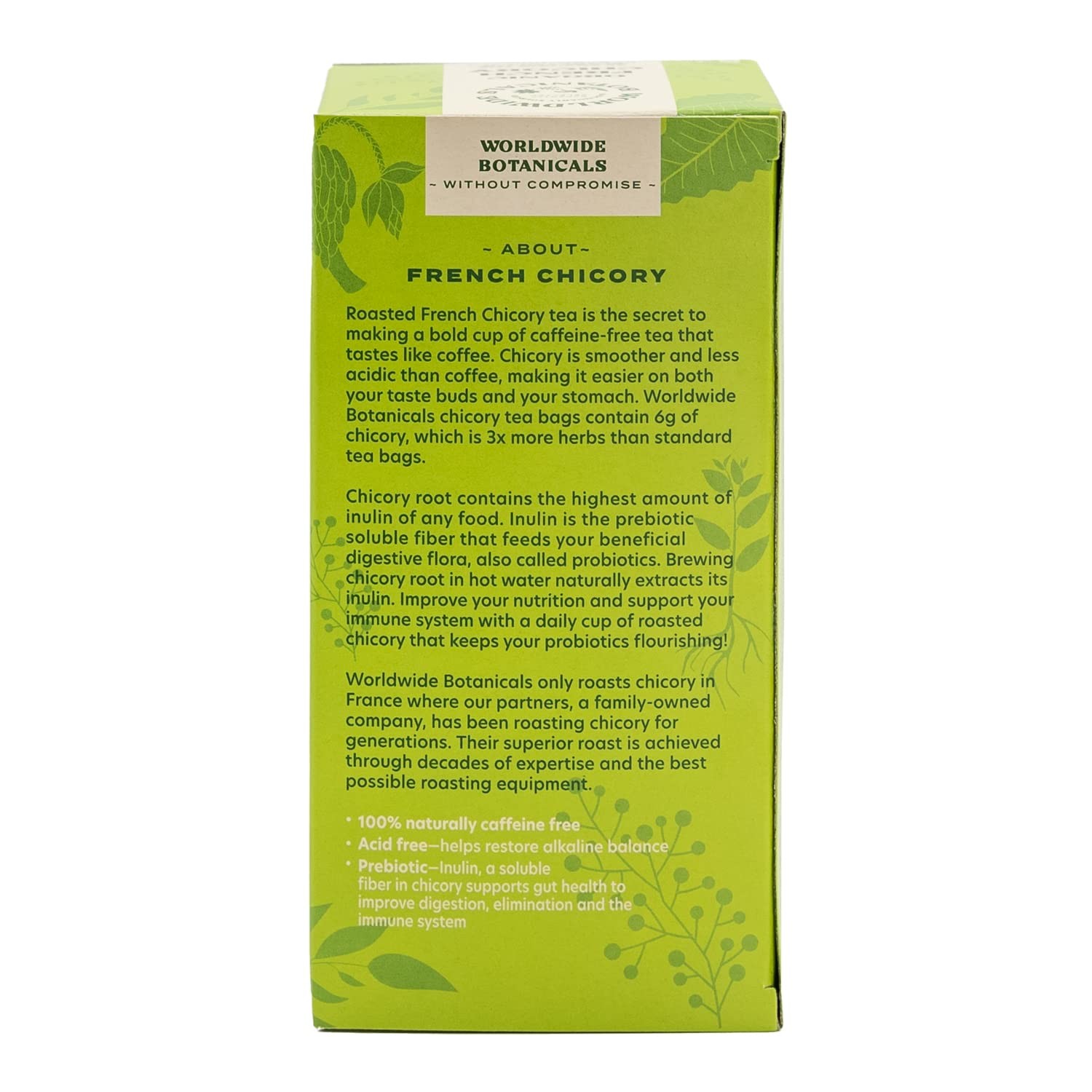 Organic French Chicory Root Tea, 25 Tea Bags – 3x herbs with 6g per teabag – …