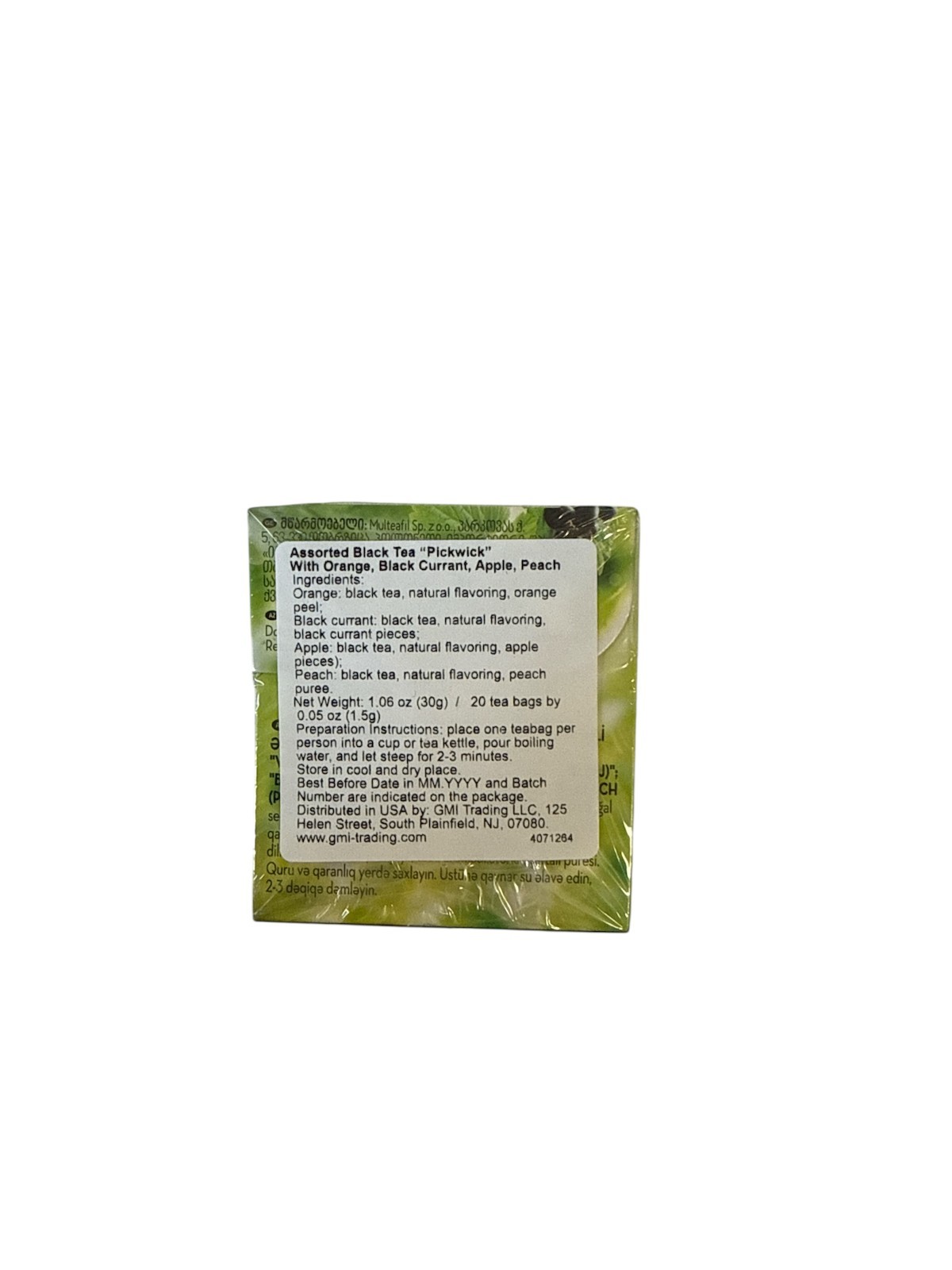 3 x Pickwick Fruit Tea Variety Pack – 4 Assorted Flavours – 20 Bags – Herbal