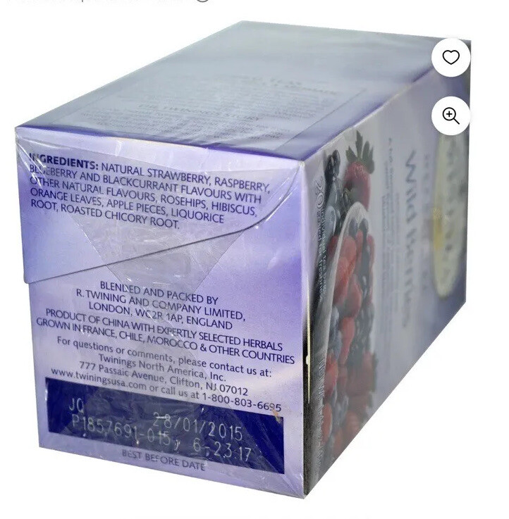 Twinings’ Wild Berries Herbal Tea – 20 ct