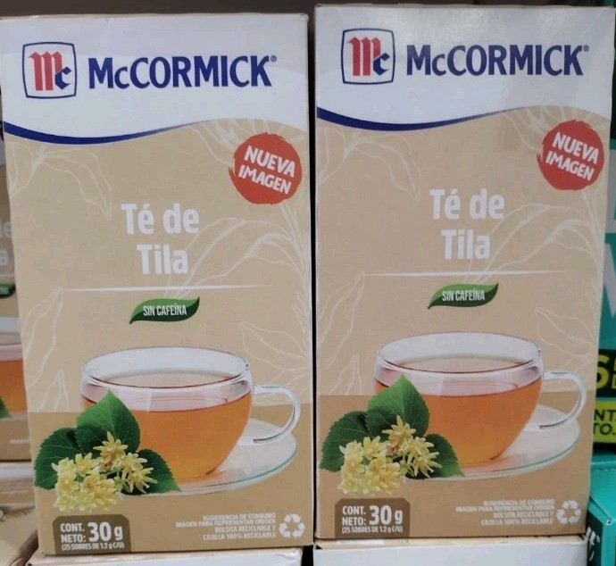 2X McCORMICK LINDEN TEA ( TE DE TILA ) 2 BOXES OF 25 BAGGIES – FREE SHIPPING
