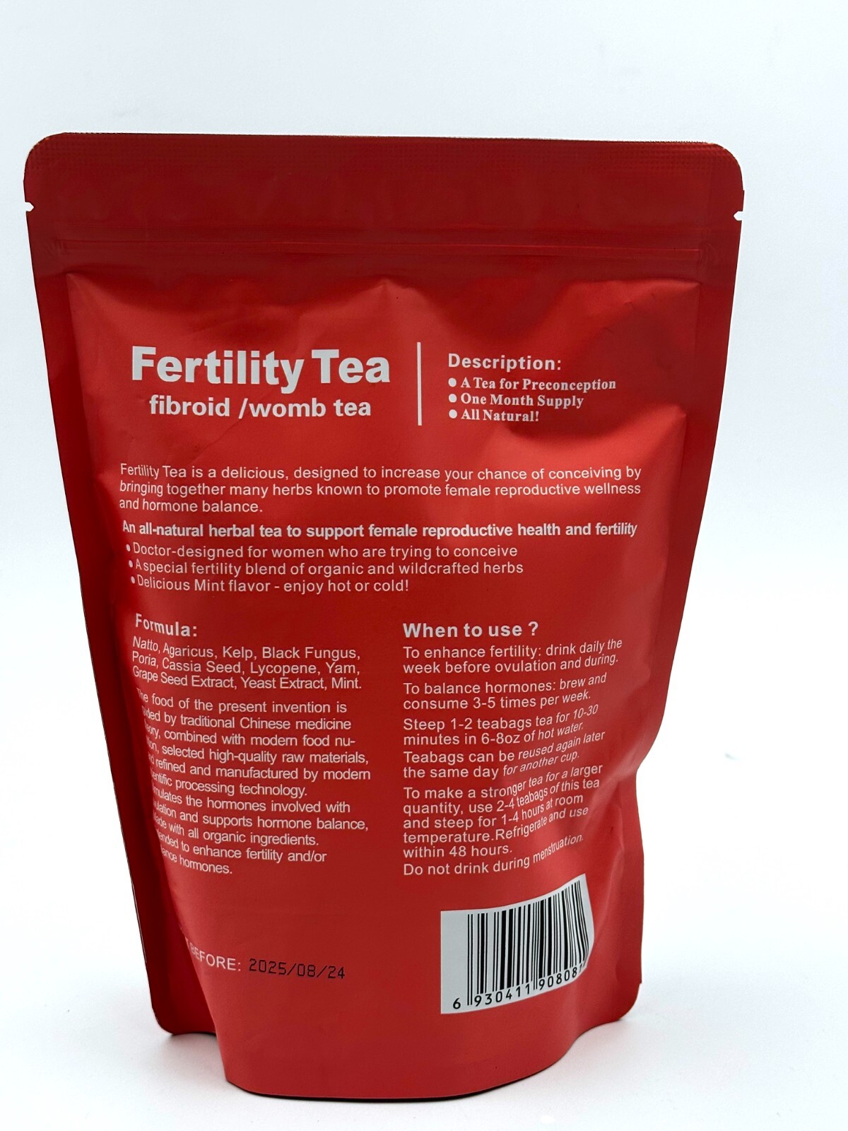 2 Female Fertility Fibroid Womb Herbal Tea Bag Womb Detox Women Fertile Tea