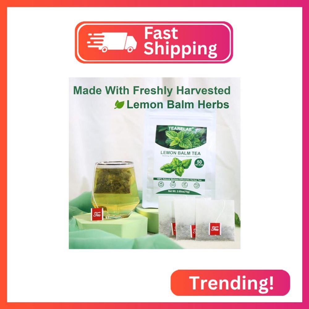 TEARELAE – Lemon Balm Tea Bag – 1.5g X 50 Count – Pure Natural Dried Lemon Balm