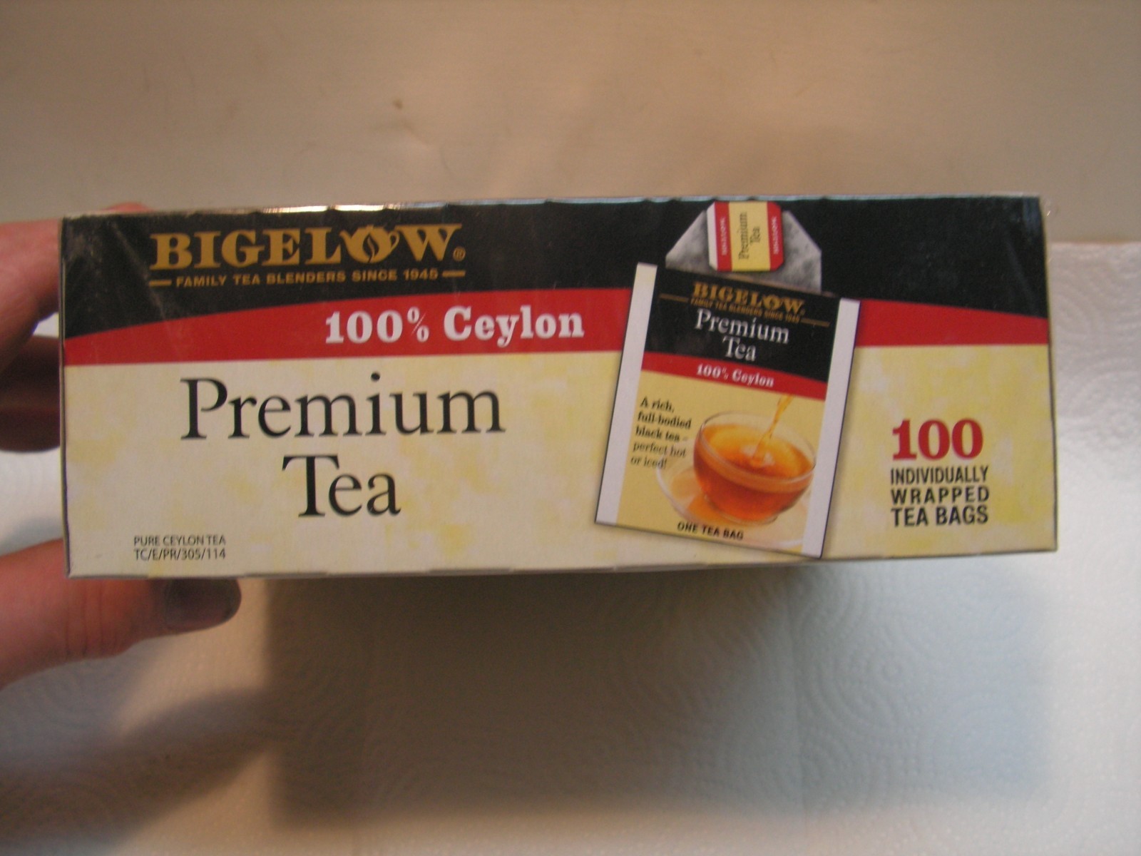 Bigelow Premium Ceylon Tea Bags – 100/Box. Individually Wrapped BEST By 08/2028