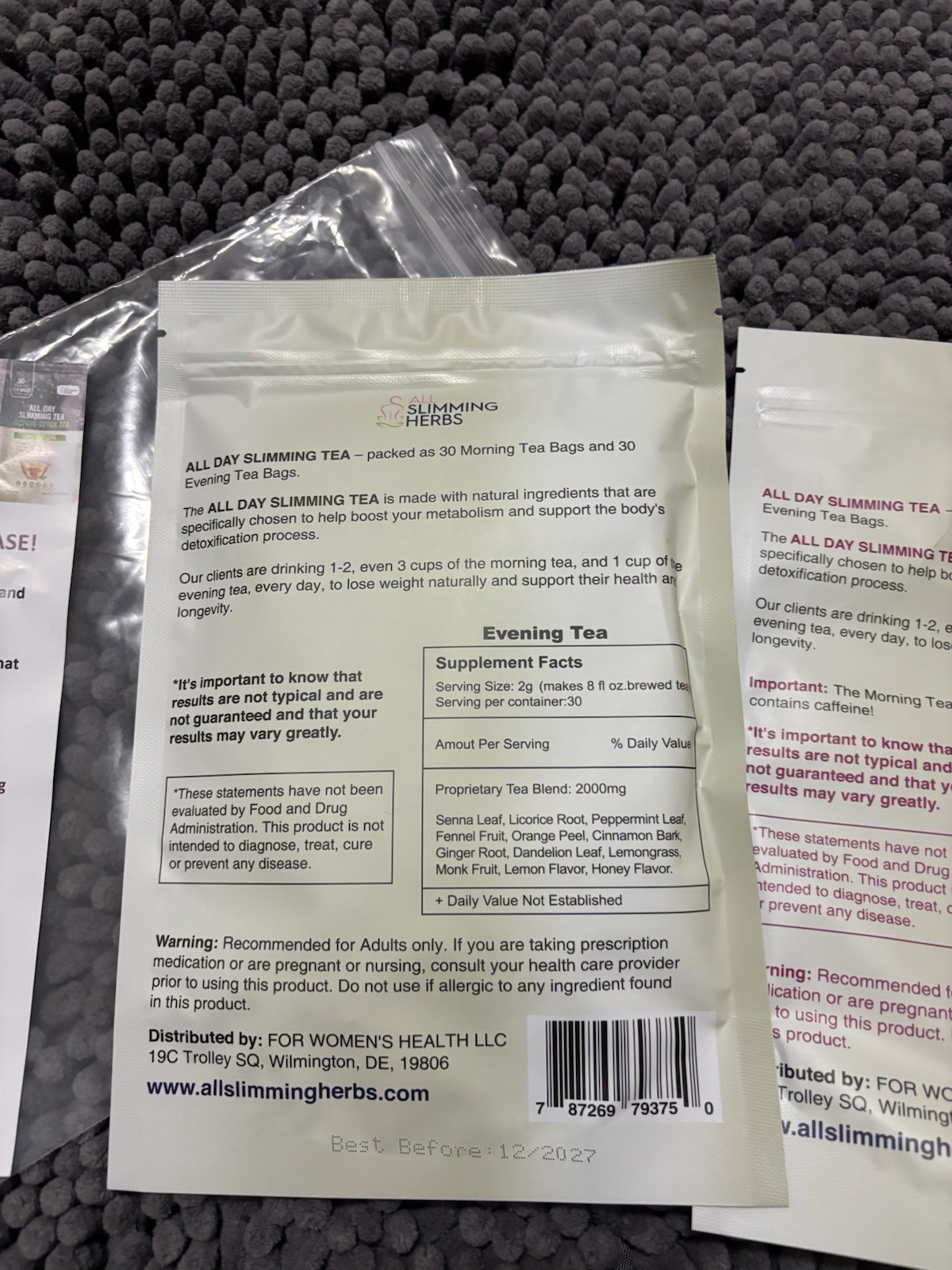 All Slimming Herbs All Day Slimming Tea Morning & Evening Detox 60 Bags