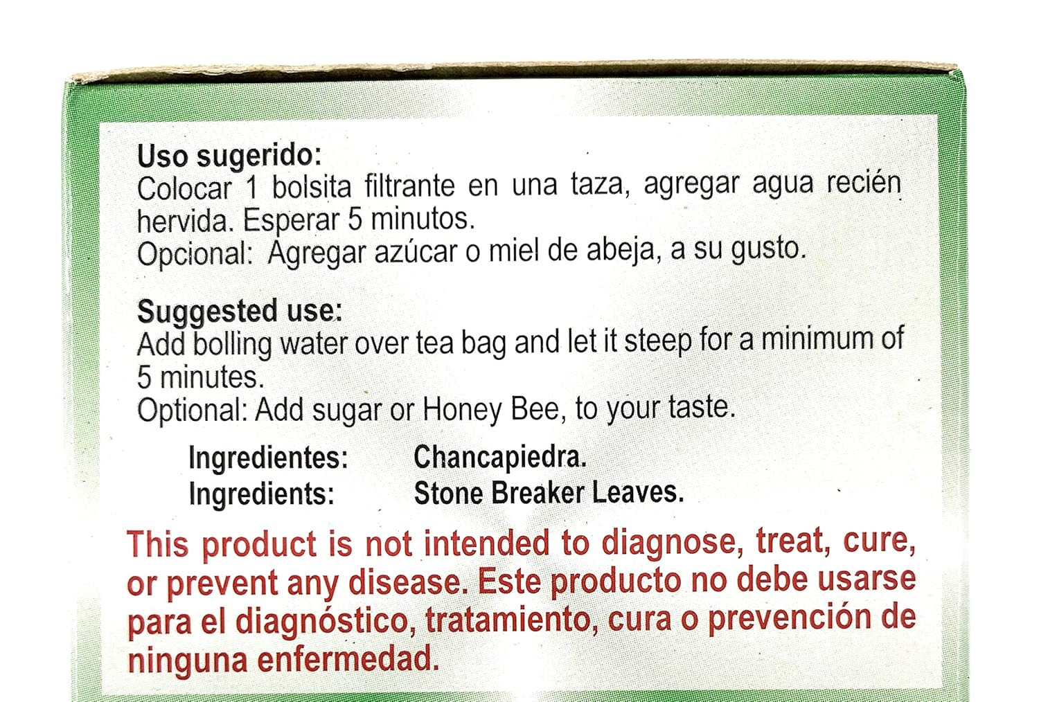 Herb Te Chanca Piedra – Peruvian Stone Breaker Tea Bags (Single Pack – 1.23 Ounc