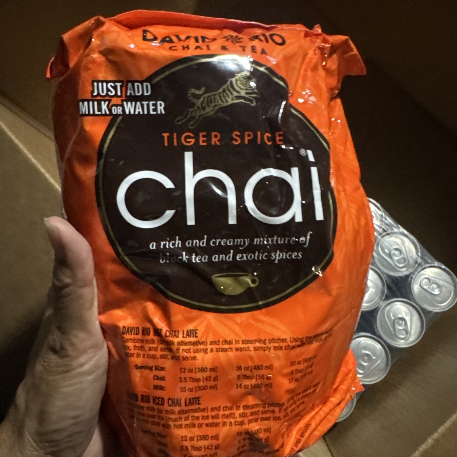 David Rio Tiger Spice Chai, Bulk, 4lb. Bag, New.