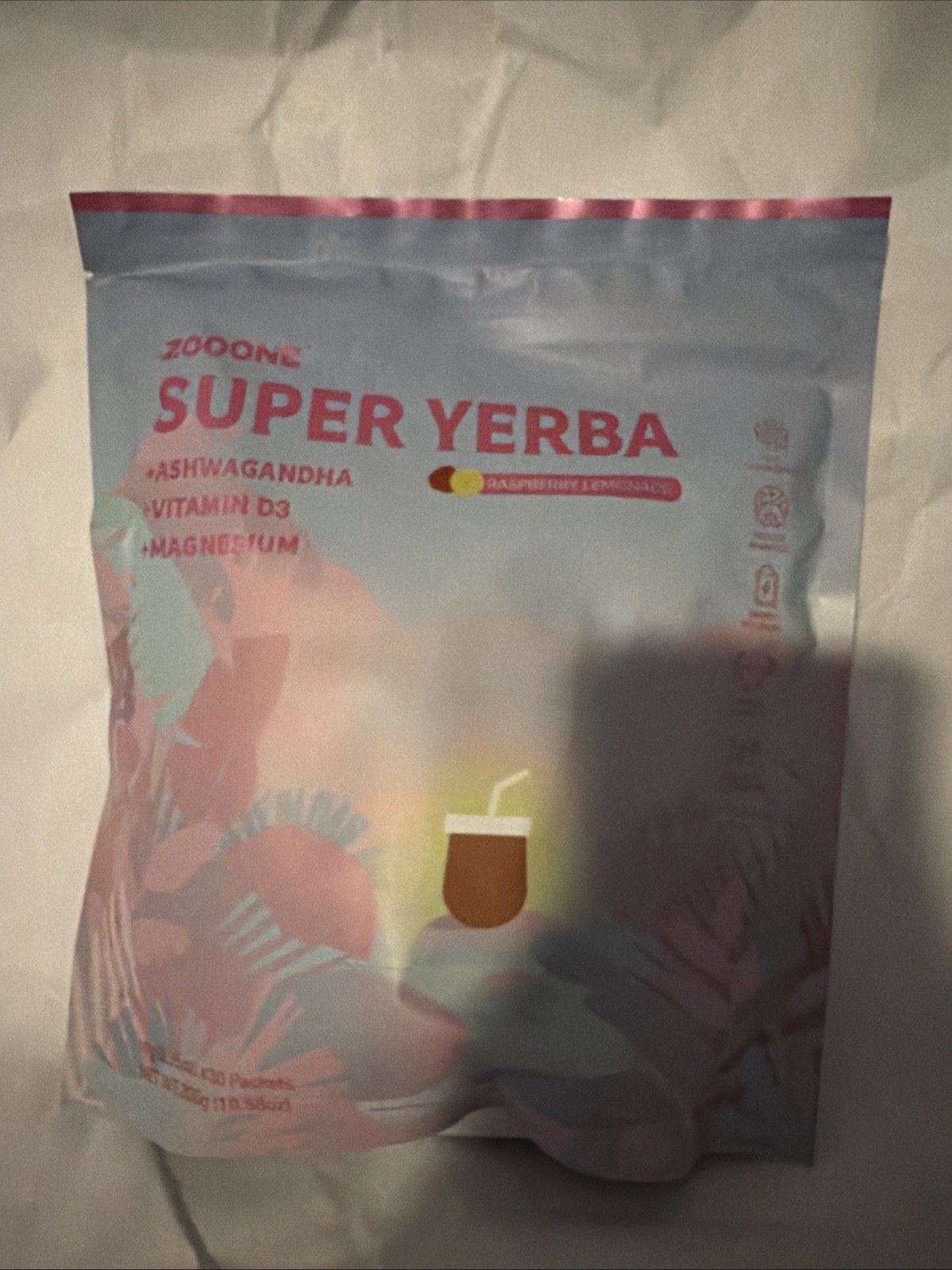 1 PCS Zooone Super Yerba 30 Packets Raspberry Lemonade – Clean Energy & Detox
