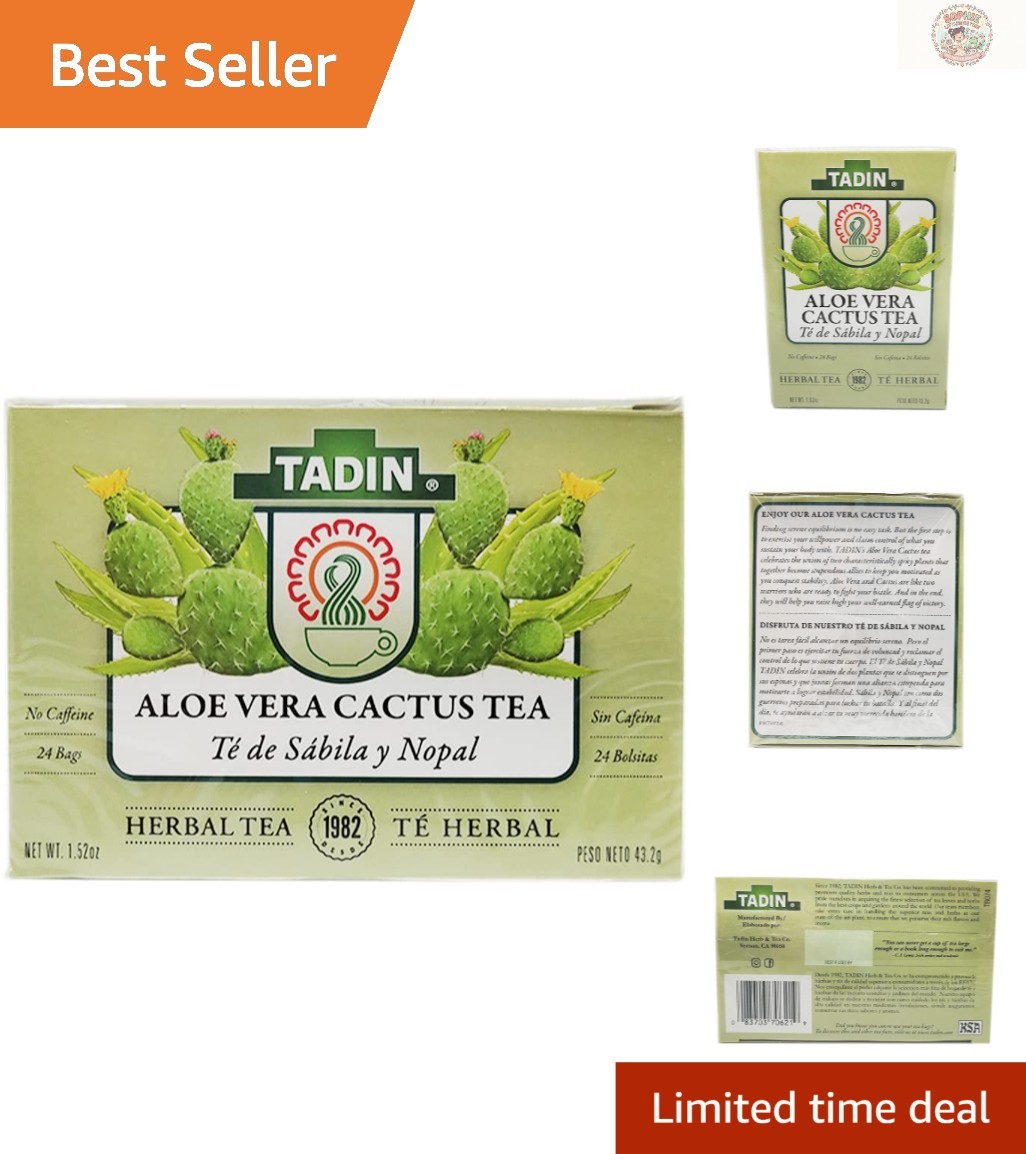 Chamomile Aloe Vera & Cactus Tea – 24 Bags for Stomach & Blood Pressure Support