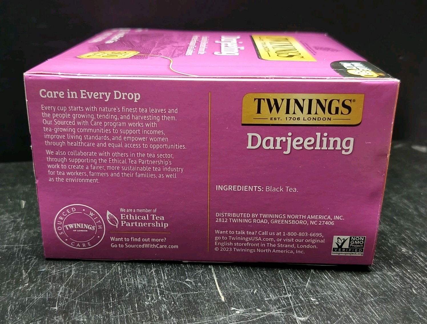 1 Box Twinings Darjeeling Pure Black Tea 50 Count New