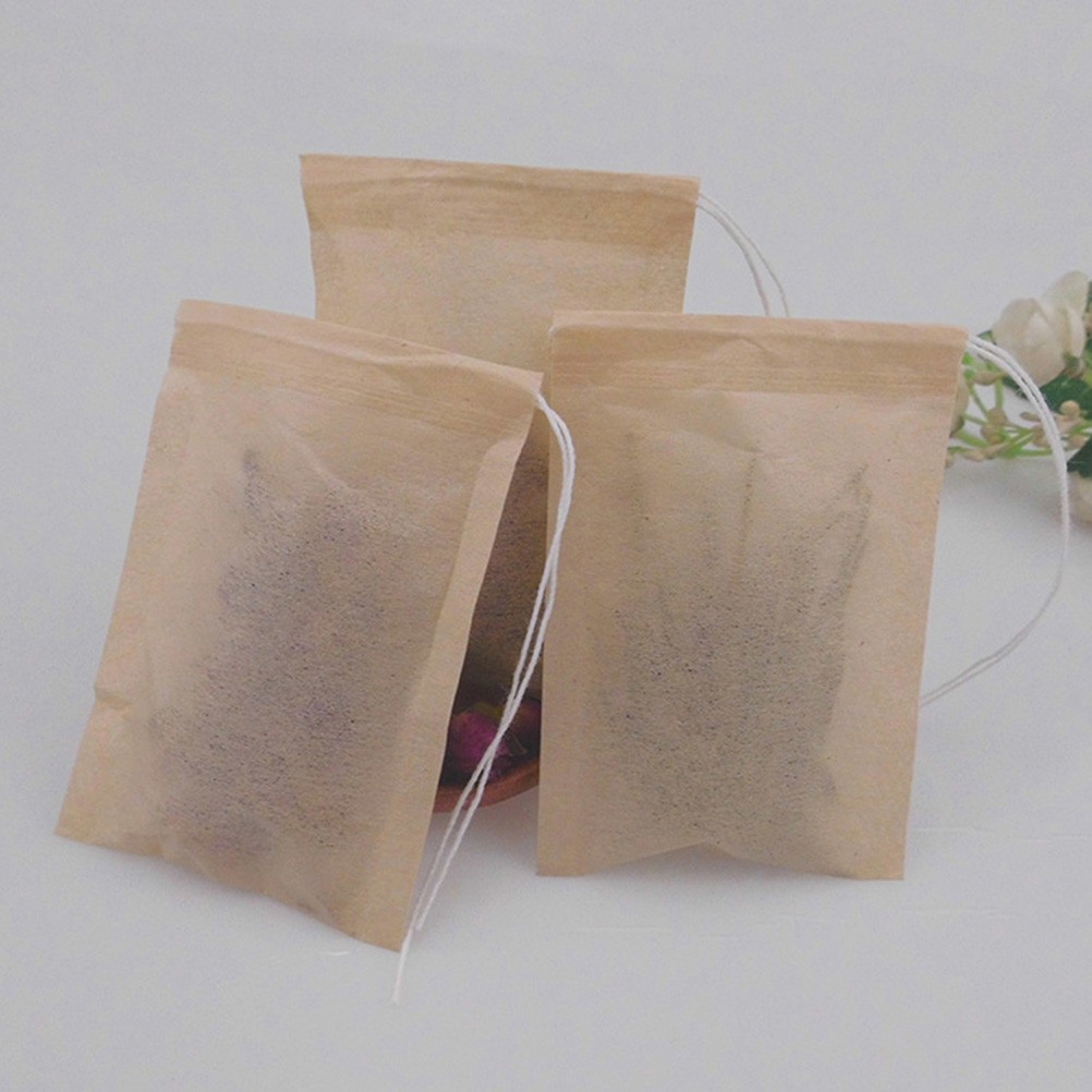 300 Pcs Drawstring Filter Paper Tea Bags For Loose Leaf Tea Empty Bags 5×7 cm