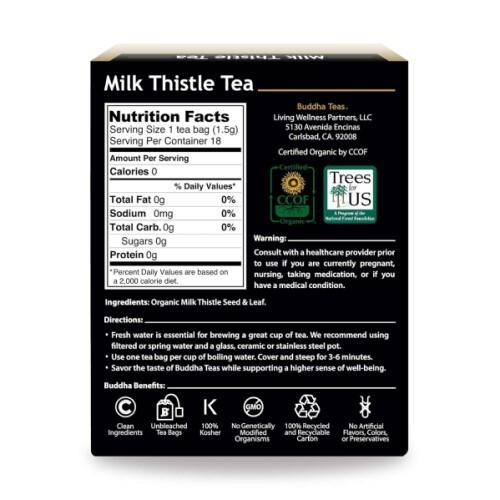 Buddha Teas Milk Thistle Organic 18 Tea Bags 4/2028