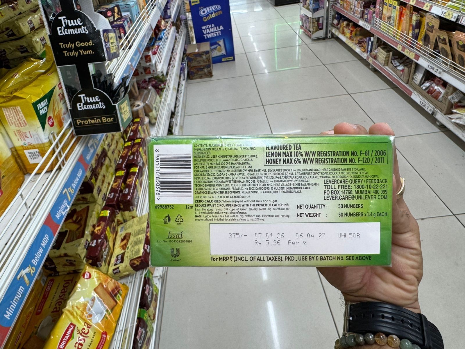 Lipton Honey Lemon Green Tea 50 Tea Bags Refreshing Antioxidant Drink