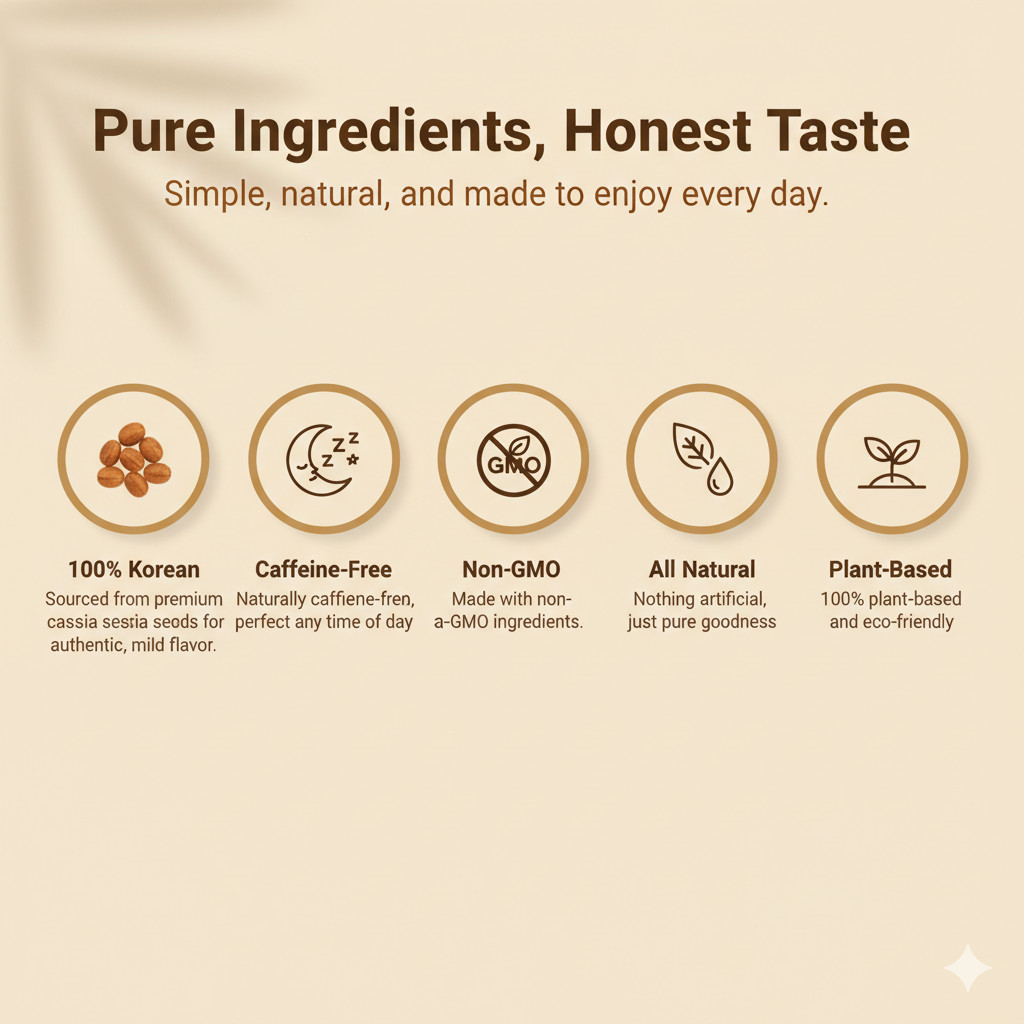 DAMTUH Traditional 100% Premium Tea Cassia Seed Tea, 40 Tea Bags, Korean Tea