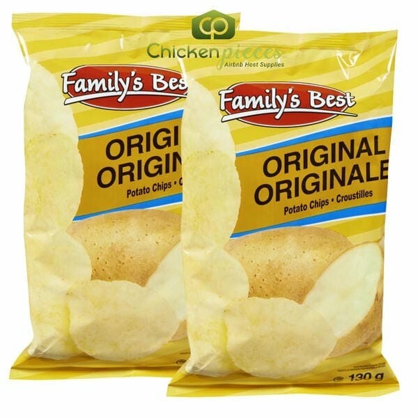 Family’s Best Potato Ships, Original Quality Bulk Large 130g/4.58oz (2/Case)