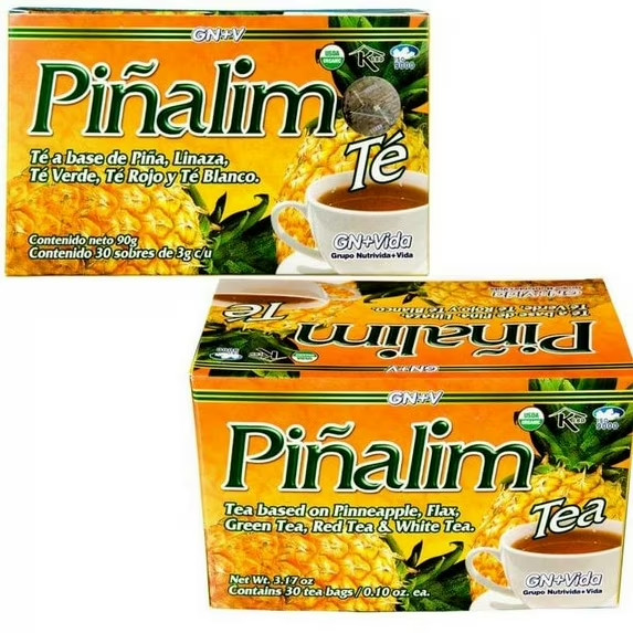 Pinalim Tea/Te De Pinalim, Pineapple, Flax, Green Tea, White Tea (2 boxes)