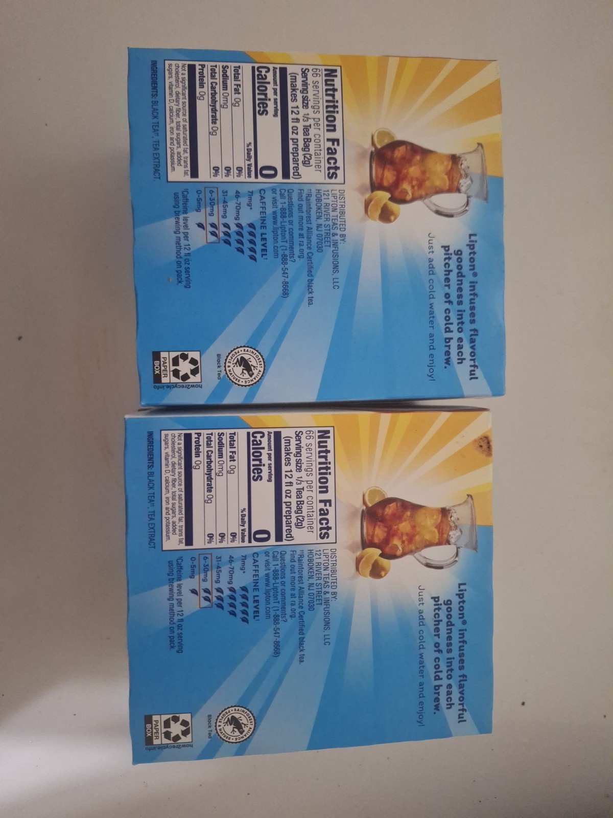 Lipton Cold Brew Iced Tea Bags, Family Size Easy-To-Make 2 Boxes