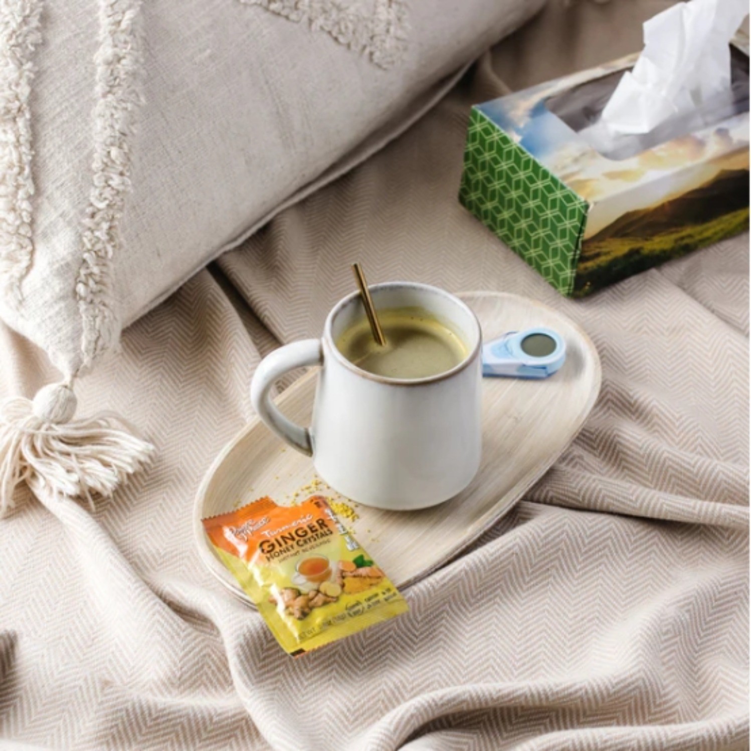 Turmeric Ginger Tea Instant Ginger Honey Crystals, 10 Sachets -Prince of Peace