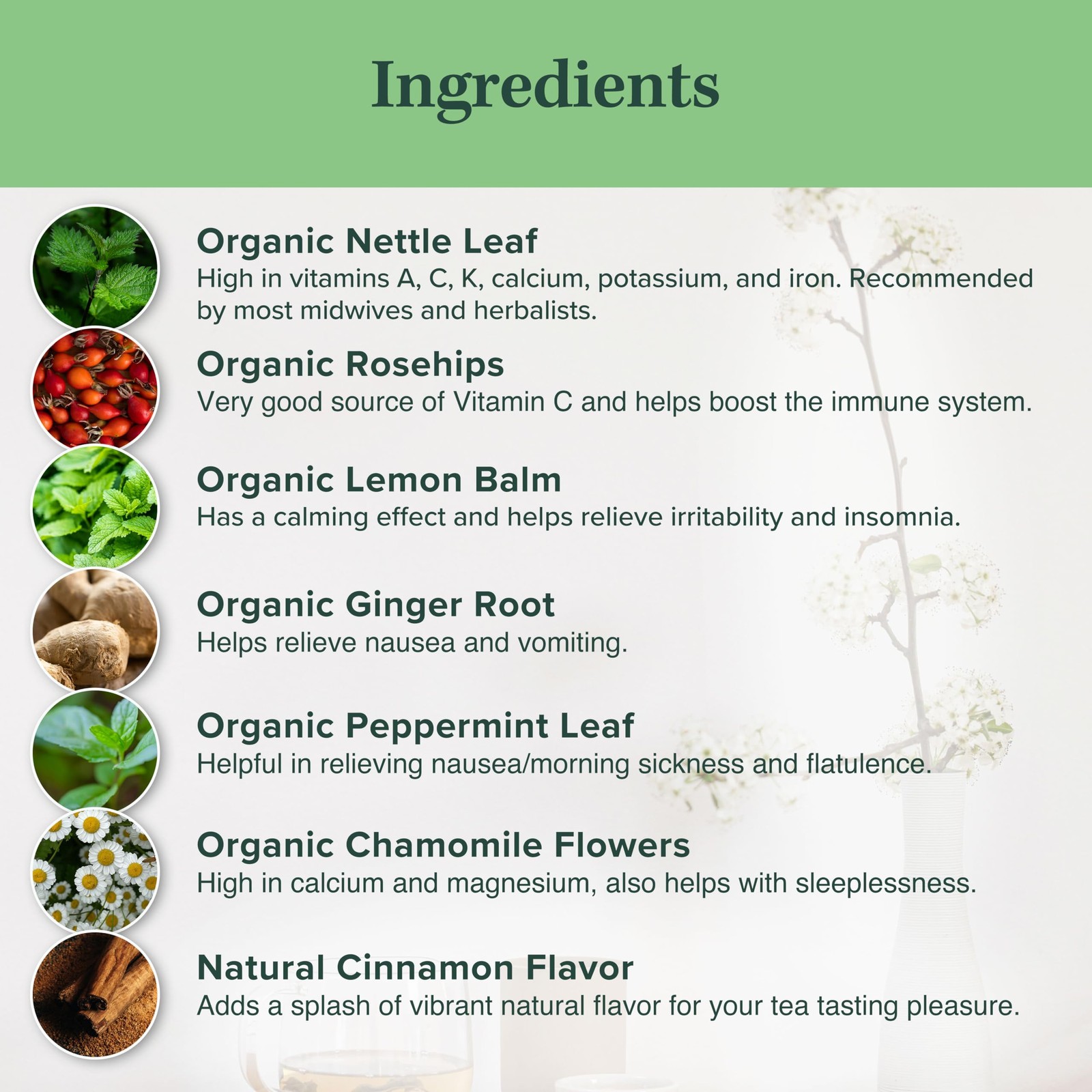 Jade Tea Organic First Trimester Tea Nurturing Pregnancy Tea | First Bloom …