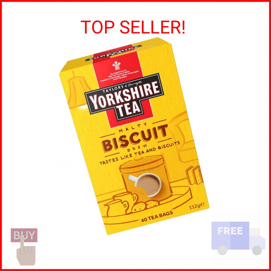 Taylors of Harrogate Biscuit Brew Yorkshire 40 Tea Bags, 112 g (Packaging may va