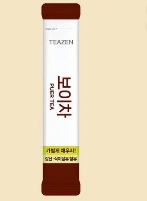 Teazen Pu’er Tea Instant Powder Stick 30T Diet Fiber Weight Loss K-Beauty