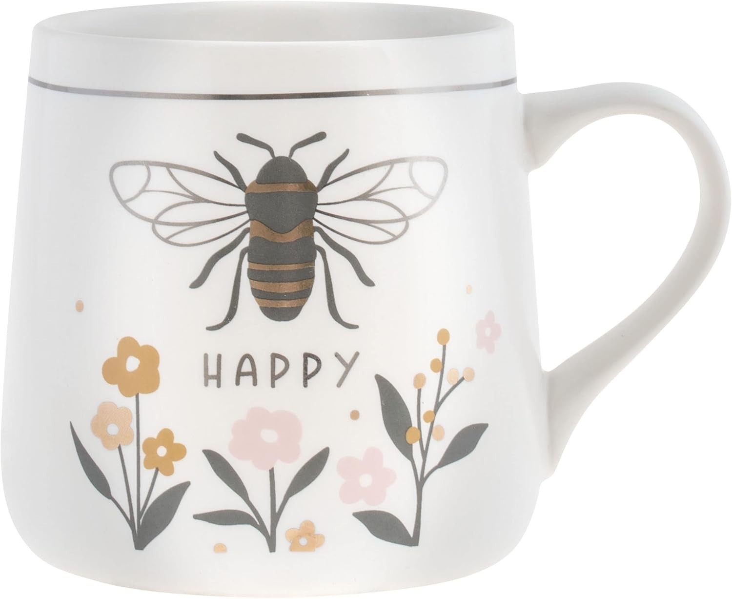 Karma HAPPY 16oz Flora Mug + Loose Tea Stainless Steel Steeper