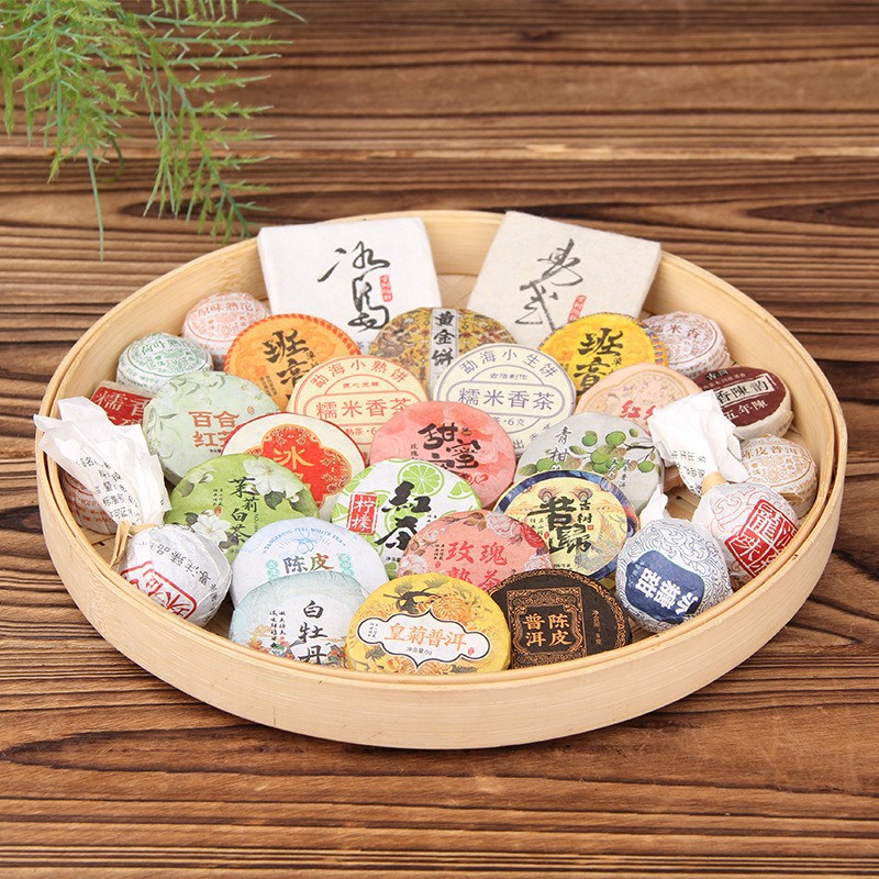 200g 30 Types of Tea Combination Pu’er Tea Black Tea White Tea Iceland Ban Zhang