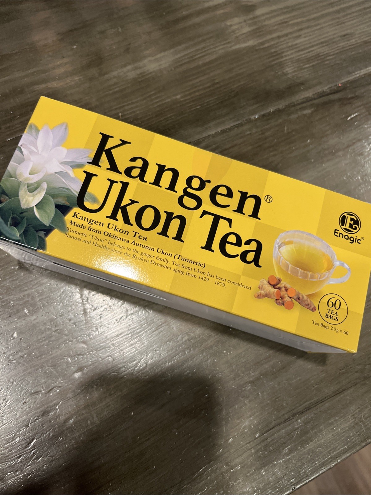 Enagic Kangen Ukon Turmeric Tea 60 Bags, Organic, Sealed