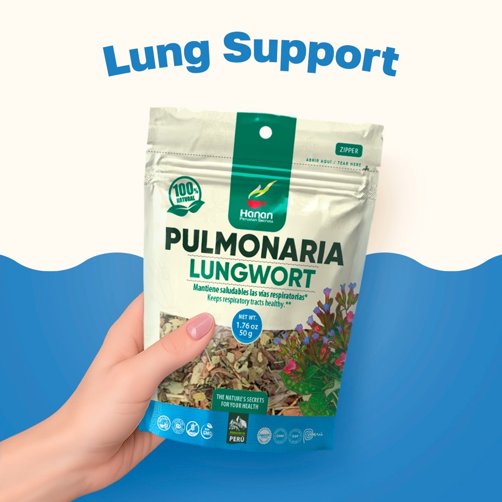 Hanan Peruvian Secrets Pulmonaria Herbal Tea | 100% Natural Lungwort | 1.76oz /