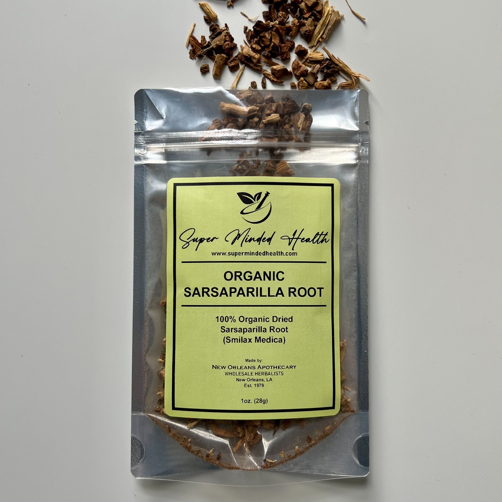 Sarsaparilla Root | C/S Organic Dried Cut and Sifted | Smilax Medica