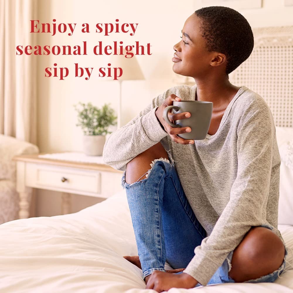 Comfort and Joy Tea, Holiday Spice Blend, 50 Tea Bags, Naturally Caffeinated