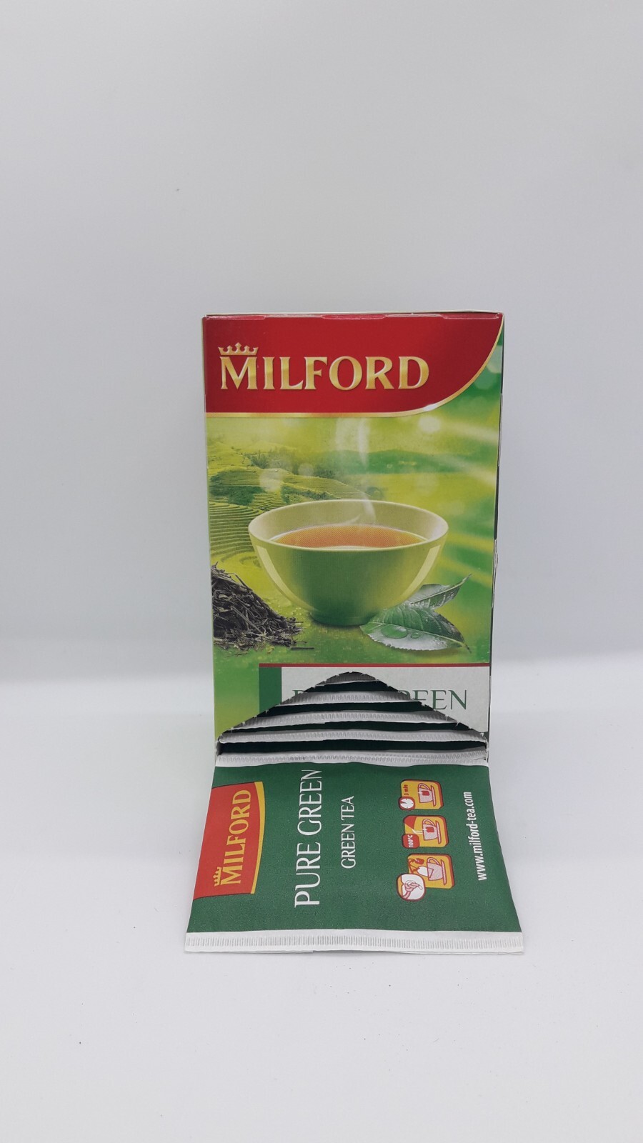2 x Milford Pure Green Tea 20×1,75g Each Buyer Get a GIFT!No shipping to USA