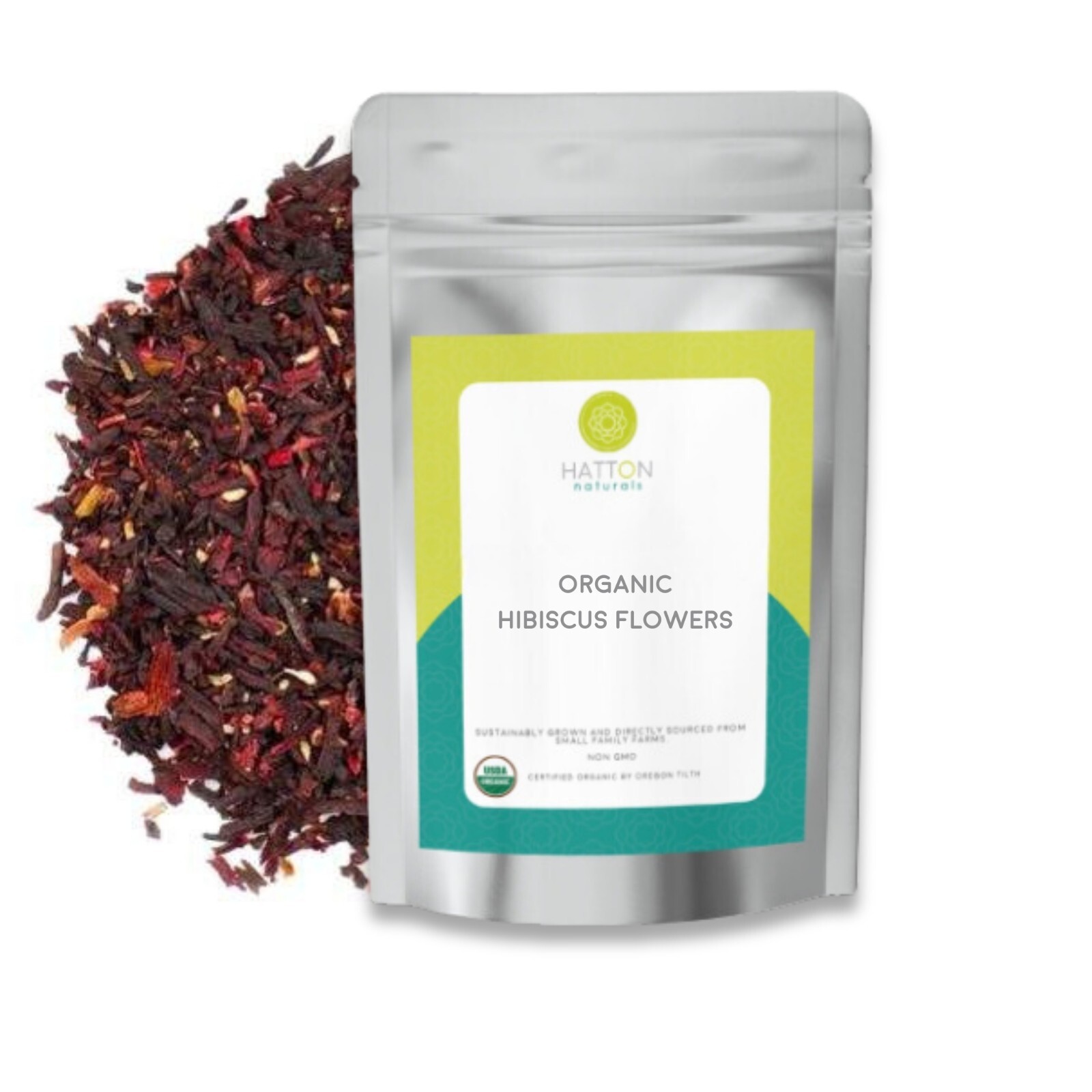 Organic Hibiscus Flowers, Cut&Sifted – Herbal Tea & Culinary Use, Caffeine Free