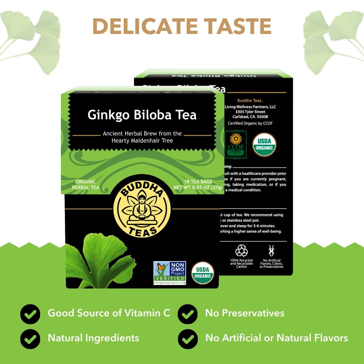 – Ginkgo Biloba – Organic Herbal Tea – For Cognitive Balance & Overall Health…