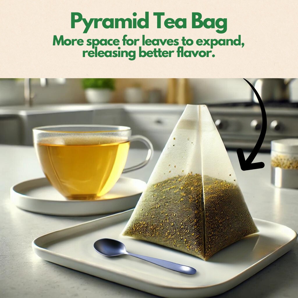 Organic Ashwagandha Tea Bags 100 Count Plant-Based Pyramid Tea Bags