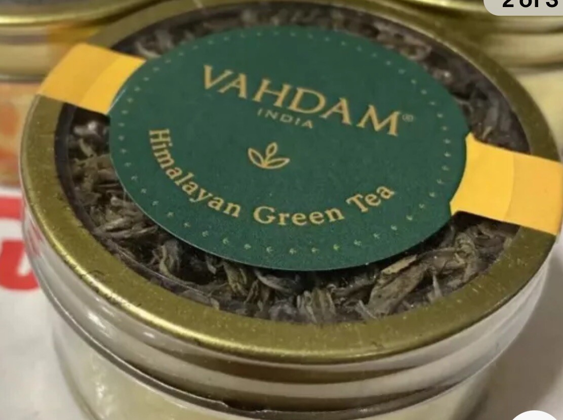 2x Vahdam Himalayan Pure Green Tea Loose Leaf .88oz Sealed EXP 02/2025