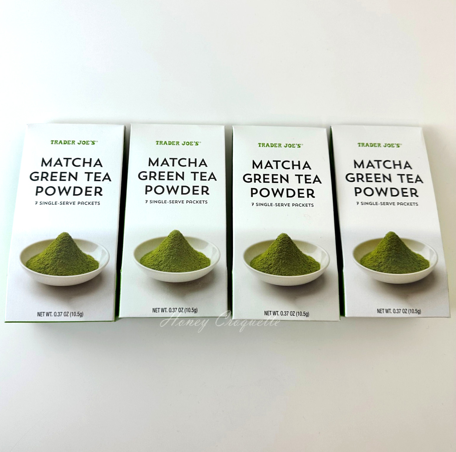 4 Packs Trader Joe’s Matcha Green Tea Powder 7 Single Bags 0.37 oz Each X 4